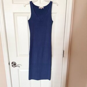 Chic Blue Midi Dress